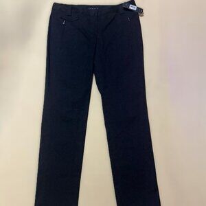 Theory WHYTHE Black Cotton Pants Size 6 New With Tags